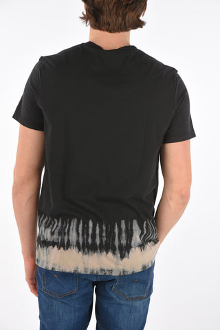 tie dye t-shirt with printed logo