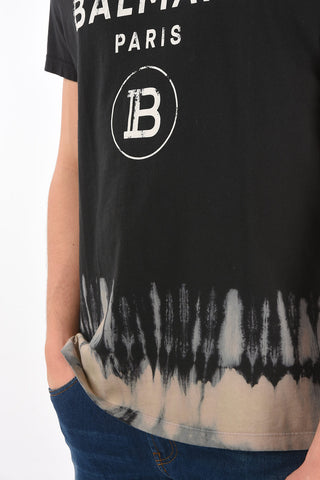 tie dye t-shirt with printed logo