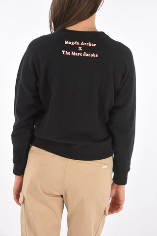 MAGDA ARCHER Crewneck sweatshirt with MY LIFE IS CRAP print