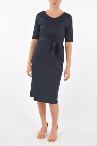 Cotton LIRICHE Midi Dress with Belt