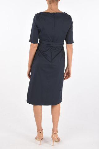 Cotton LIRICHE Midi Dress with Belt