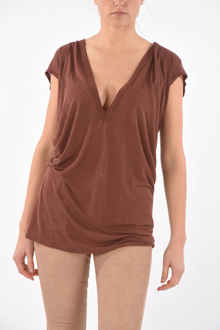 Deep V Neckline Oversized T-Shirt