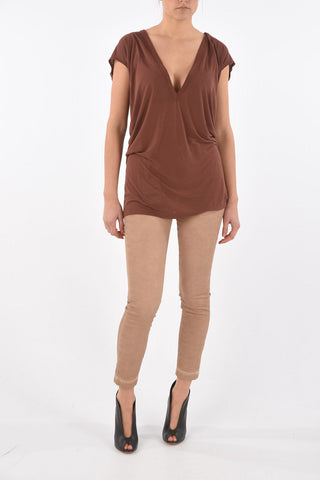 Deep V Neckline Oversized T-Shirt