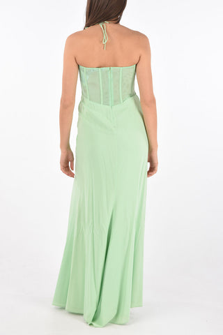 Jewel Detail Split Maxi Dress