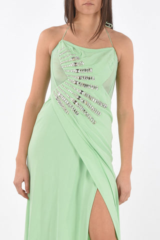 Jewel Detail Split Maxi Dress