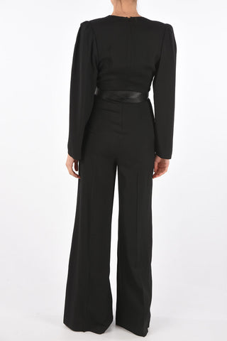 V Neck Palazzo Pants Jumpsuit