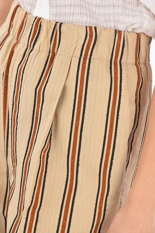 Pantaloni Wide con Elastico in vita a righe
