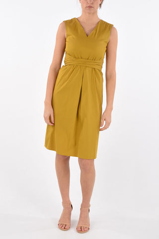 V Neck ESTREMO Cotton Midi Dress