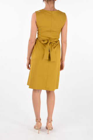 V Neck ESTREMO Cotton Midi Dress