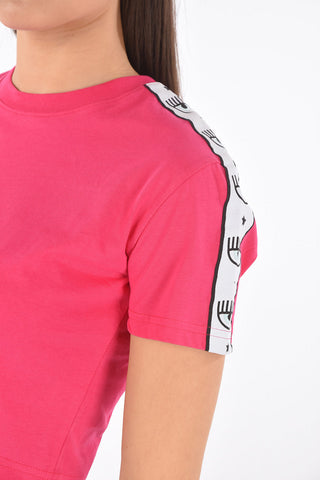 LOGOMANIA Crewneck Cropped T-shirt