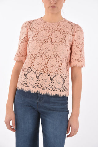 Short-sleeved Lace Top