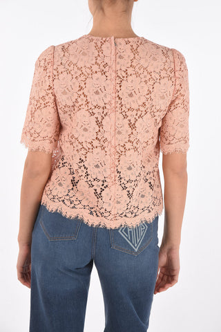 Short-sleeved Lace Top