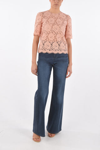 Short-sleeved Lace Top