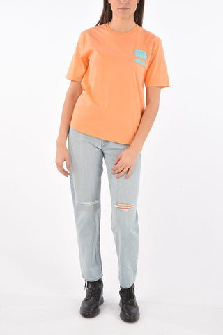 Crewneck T-shirt with EYELIKE patch