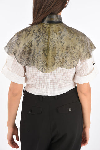 Printed latex mantle with choker closure