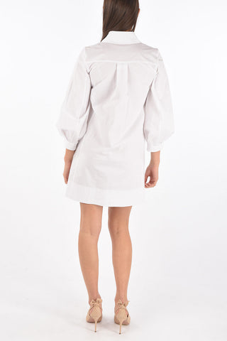 SEE BY Quilted Detail Tuxedo Shirt Dress
