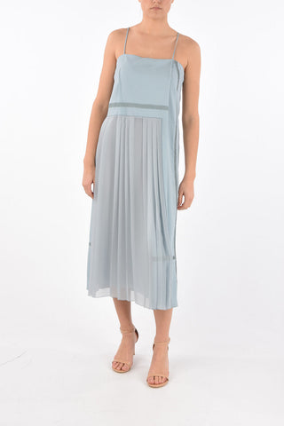 Pleated Detail Midi Dress