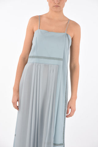 Pleated Detail Midi Dress