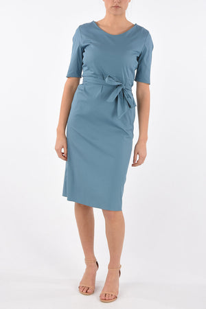 Cotton LIRICHE Midi Dress with Belt