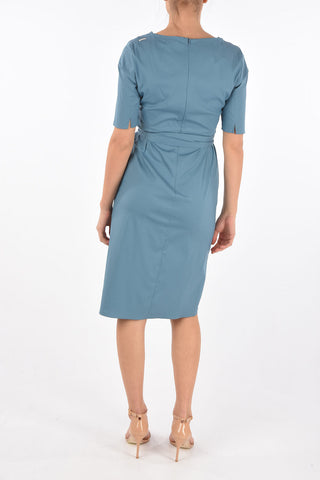 Cotton LIRICHE Midi Dress with Belt