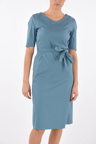 Cotton LIRICHE Midi Dress with Belt