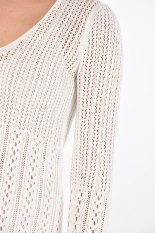 SEE BY Long-sleeved Openwork Fabric Dress
