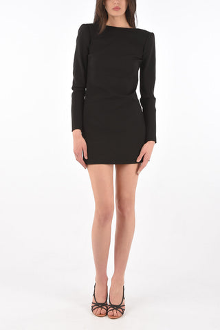 Cut-out Details Sheath Dress with Zipped Cuffs