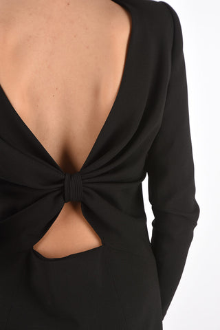 Cut-out Details Sheath Dress with Zipped Cuffs