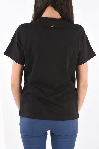 crew-neck t-shirt with front print