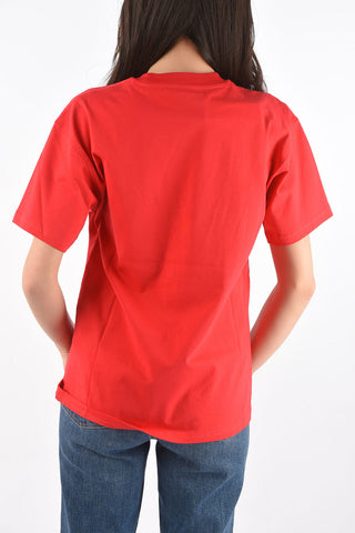 MCQ Printed Crewneck T-shirt with Embroidered Logo