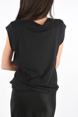 Sleeveless T-shirt with Moon Print