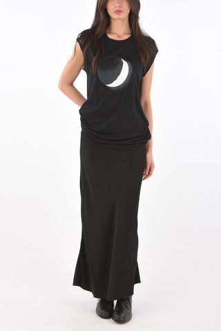 Sleeveless T-shirt with Moon Print