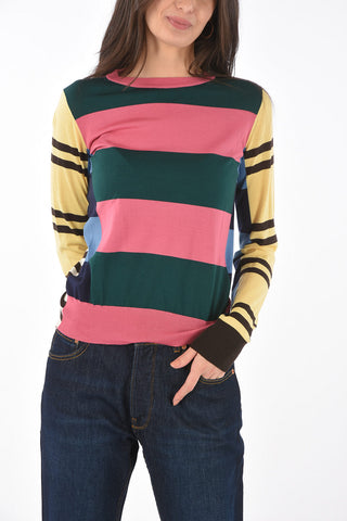 striped multicolor wool crew-neck sweater