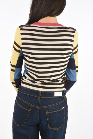 striped multicolor wool crew-neck sweater