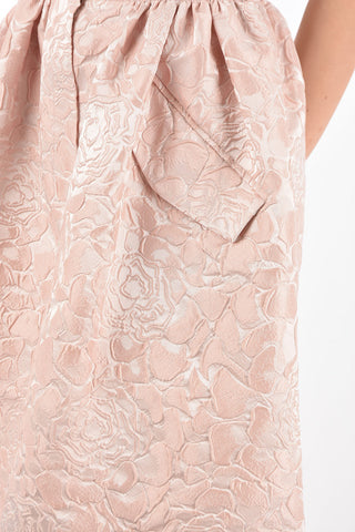 brocade high-rise waist below knee POWDER skirt