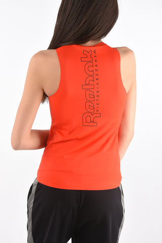 VICTORIA BECKHAM active tank top with logo-print on the back