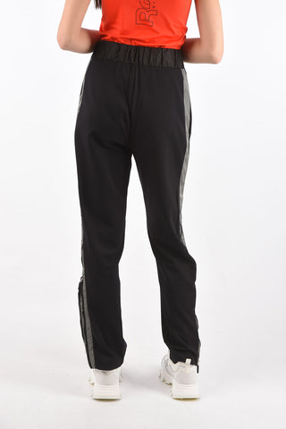 leggings lifestyle bi-colore con zip alla caviglia