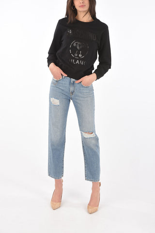 COUTURE! Felpa girocollo con maxi stampa frontale