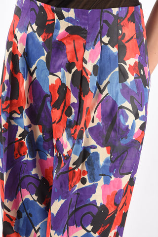 BIRGER CHRISTENSEN Wide leg Printed Trousers JANIS with High rise