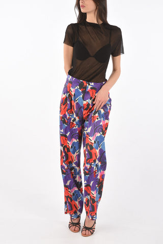 BIRGER CHRISTENSEN Wide leg Printed Trousers JANIS with High rise