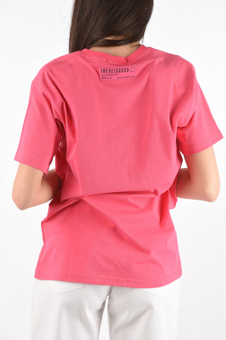 crew-neck t-shirt with mini print on the front