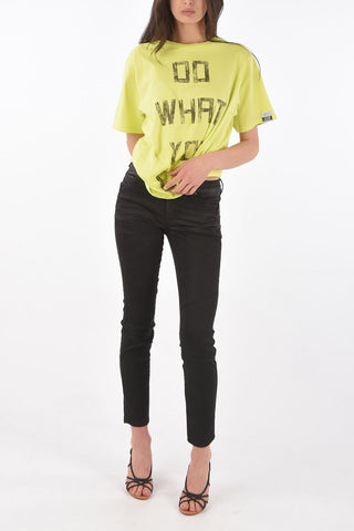 Coated Cotton DORIS-BK-NE sweat jeans