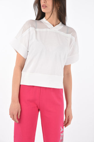STELLA MCCARTNEY t-shirt cropped TRAIN with mesh details