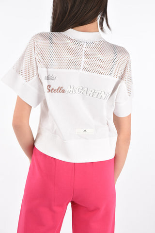 STELLA MCCARTNEY t-shirt cropped TRAIN with mesh details