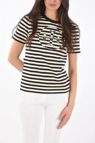 striped crew-neck t-shirt