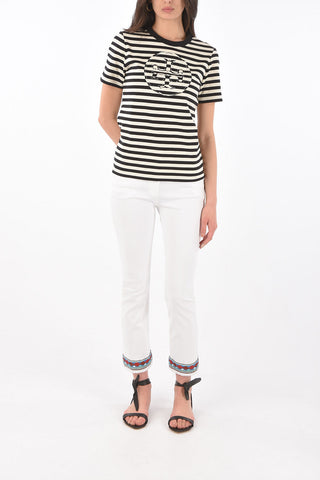 striped crew-neck t-shirt
