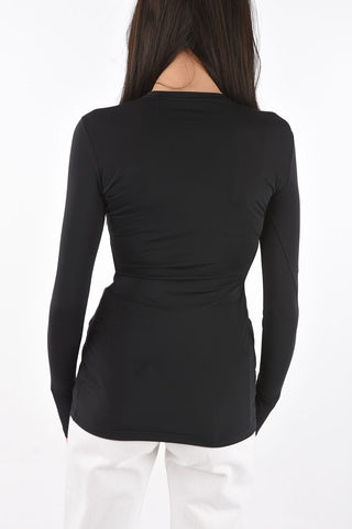 tight t-shirt with logo embossed
