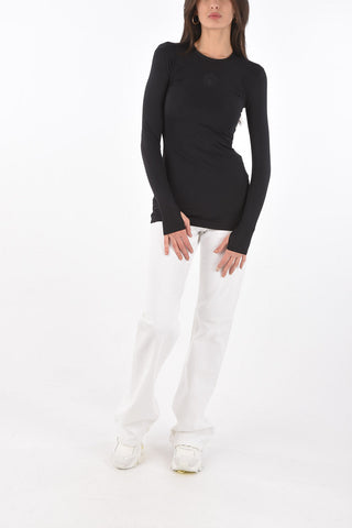 tight t-shirt with logo embossed