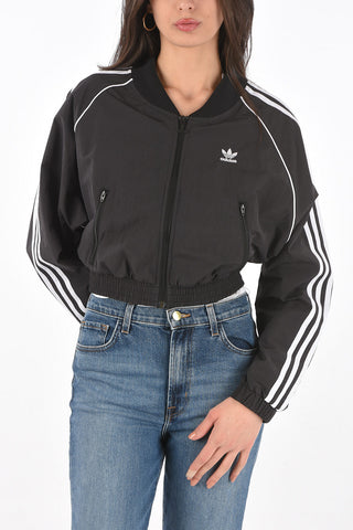 PRIMEGREEN Zipped Cropped Sweatshirt