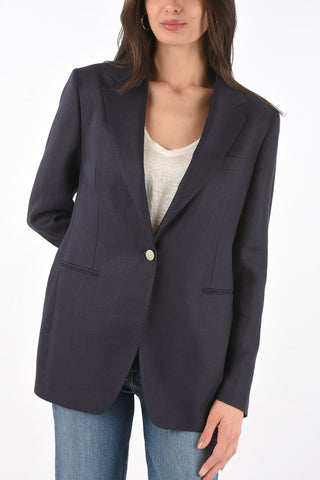 Lined linen blazer